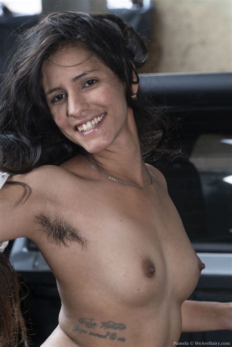 Pamela Poses Naked On Her Black Truck