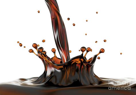 Liquid Coffee Pouring And Splash Close Up Photograph By Leonello
