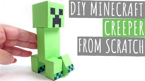 Diy Minecraft Creeper From Scratch Minecraft Papercraft Creeper Paper Crafts Youtube