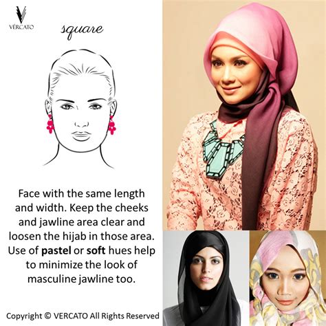 hijab tips for square face shape shop muslimah wear square faces square