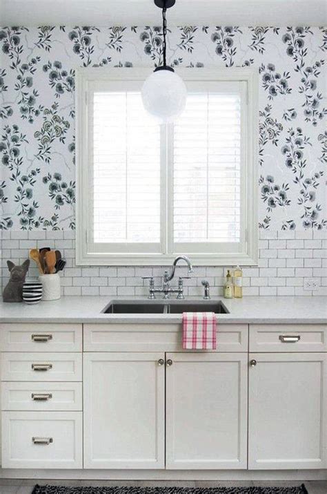 See more at emily henderson. minimlist-white-kitchen-wallpaper-with-nature-elements ...