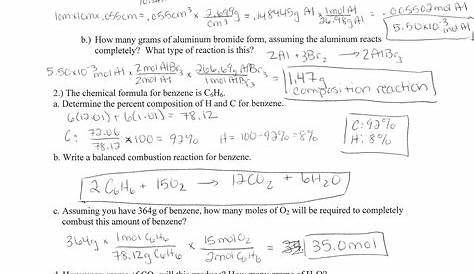 10 Best Images of Stoichiometry Worksheet 2 Answer Key - Chemistry