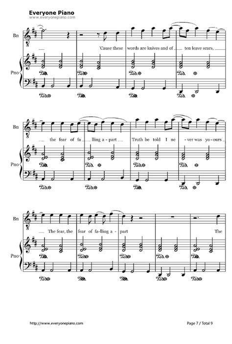 This Is Gospel Panic At The Disco Stave Preview 7 Free Piano Sheet