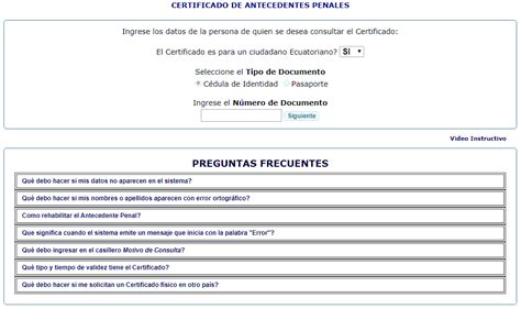 Certificado De Antecedentes Penales Ecuador ️