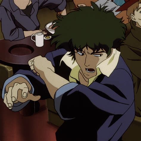 Cowboy Bebop Anime Hungover Bar Fight Spike Spiegel Wrote The Book