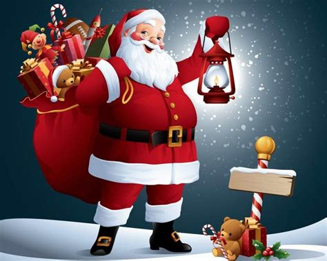 Merry Christmas With Santa Claus Wallpapers Wallpaper Cave