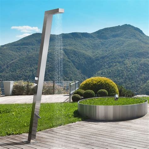 Shop Empava 83 Free Standing Outdoor Pool Shower Panel In Stainless