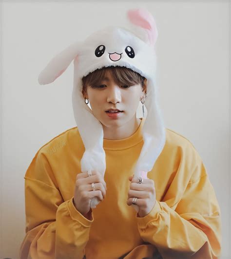ً On Twitter Jungkook Cute Bunny Hat Cute Hats