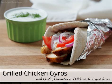 Grilled Chicken Gyros Comfortably Domestic