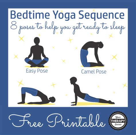 Bedtime Yoga Sequence Free Printable Your Therapy Source Bedtime