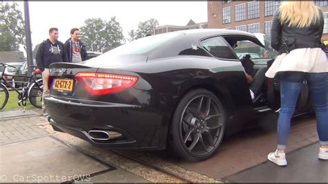 Hot Blonde Revving Her Maserati Granturismo S Loud Youtube