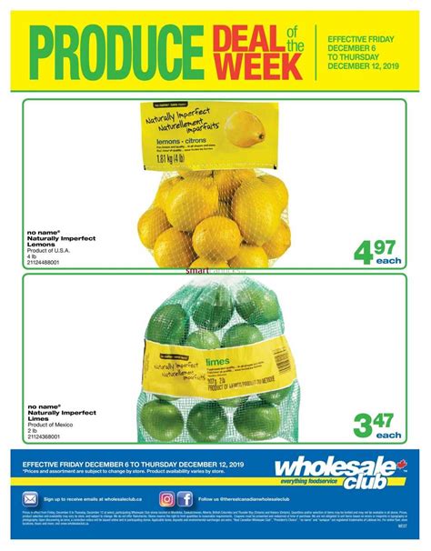 Wholesale Club West Produce Deal Of The Week Flyer December 6 To 12