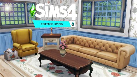 Beautiful Country Living Room 👩‍🌾 The Sims 4 Cottage Living Speed
