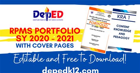 New Cover Page Separators And Tabbing Rpms Portfolio Sy 2022 2023
