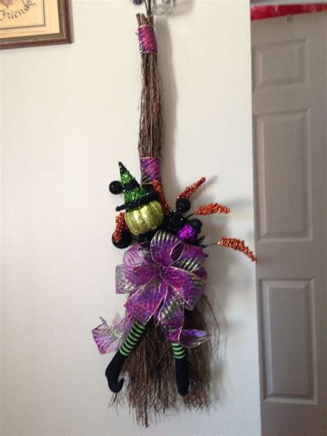 Witch Broom Stick Halloween Decorations To Make Halloween Crafts