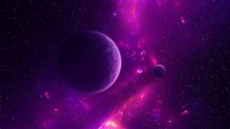 Planet Purple Planets Stars Galaxies Space Purple Hd Wallpaper