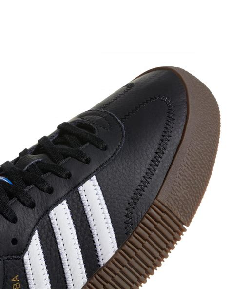 Wedges Platforms Adidas Womens Sambarose Platform Lace Up Black