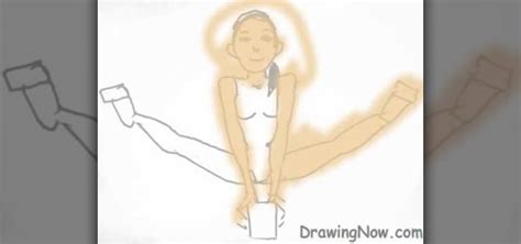 Her hair is up in a bun and styled with a bow. How to Draw a gymnast on the balance beam « Drawing ...