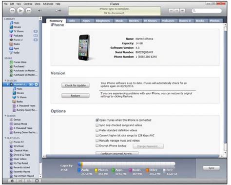 Set Up Your Itunes Sync Iphone 4