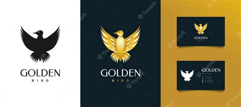 Premium Vector Luxury Golden Bird Logo Design Flying Bird