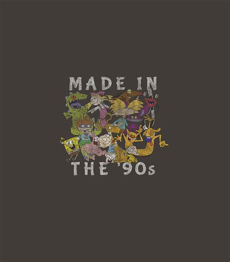 Nickelodeon Made In The 90s Faded Character Collage Digital Art By