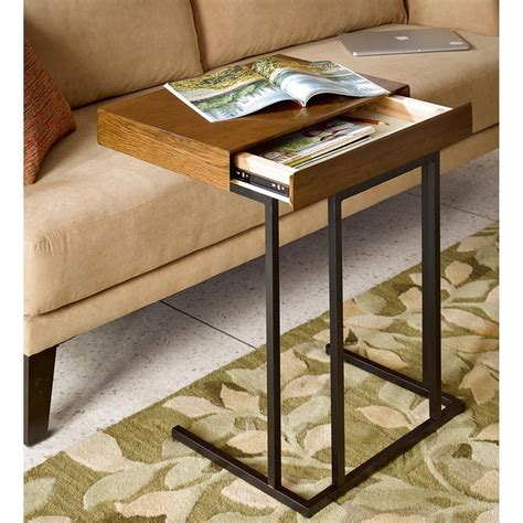 Winston Side Sofa Table Wmini Pull Out Drawer
