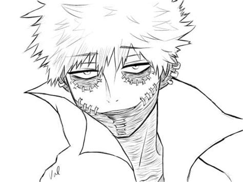 Dabi Face Coloring Page Anime Coloring Pages