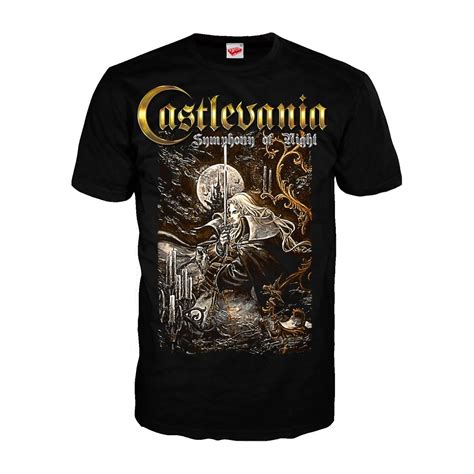 Konami Castlevania Symphony Box Art Official Mens T Shirt Black Retro Gaming Summer T Shirt