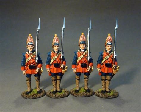 Four Grenadiers At Attention Set1 The New Jersey Provincial Regiment