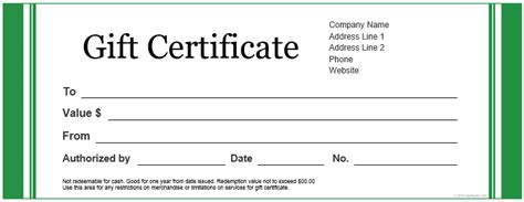 Simple christmas gift certificate example template. Custom Gift Certificate Templates for Microsoft Word