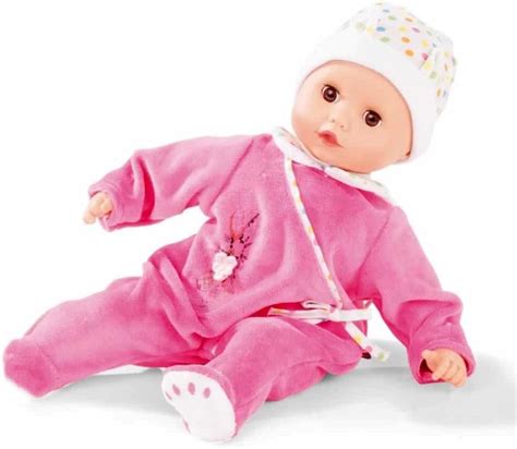 Amazon Com Gotz Muffin 13 Bald Baby Doll In Pink Pajamas With Brown