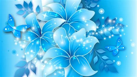 26 Blue Flower Wallpapers Wallpaperboat