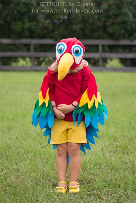 Stitched By Crystal Easy Parrot Costume