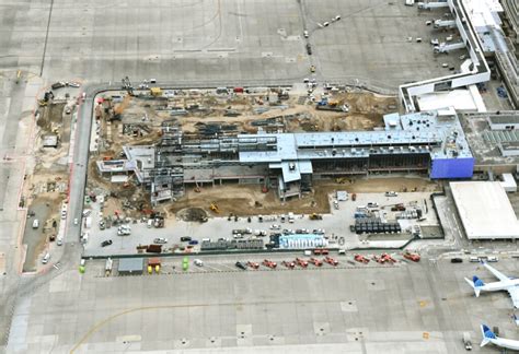 Construction On Houston IAH Airport D West Pier Progresses