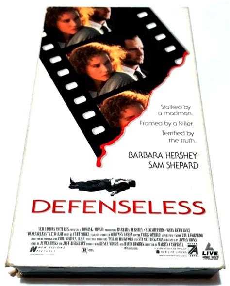 Vintage Defenseless Vhs Tape Barbara Hershey Sam Shepard 800 Picclick