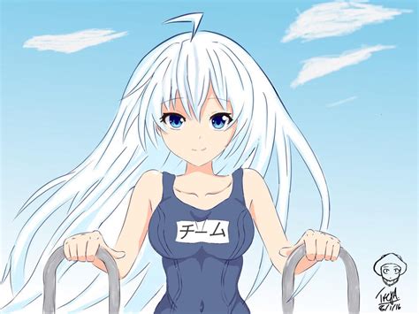 Anime Girl Wearing A Swimsuit By Theseptember On Deviantart