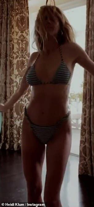 Heidi Klum 47 Goes Topless And Sports A Pair Of Tiny Bikini Bottoms