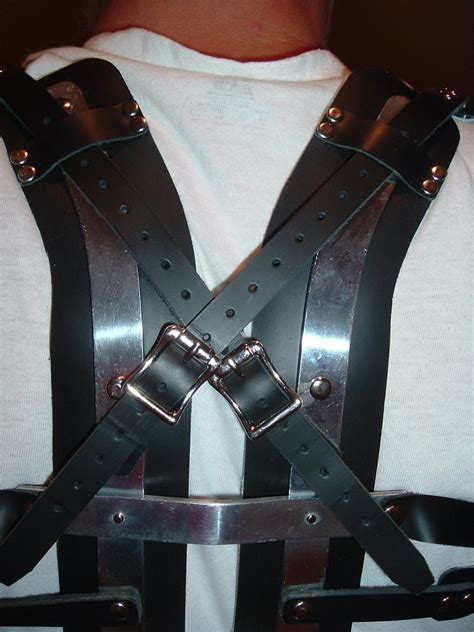 Closeup Of Rear View Black Leather And Metal Back Brace Flickr