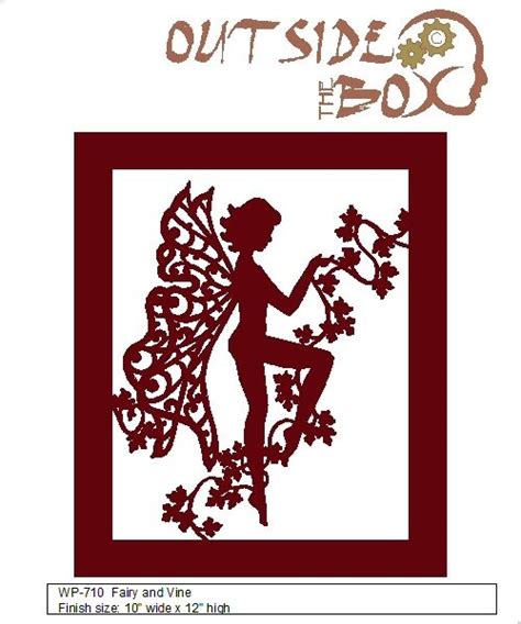 Fairy And Vine Scroll Saw Pattern By Otb Patterns