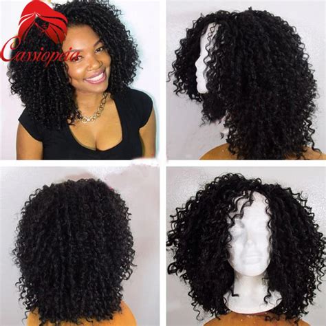 Glueless Full Lace Kinky Curly Wigs For Black Women Density Tight Curl Thick Virgin