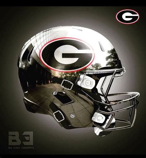 College Ncaa Georgia Bulldogs Dawg Carbon Fiber Concept Helmet Mini