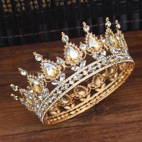 Women Hair Accessories Crystal Queen King Tiaras Crowns Headpiece