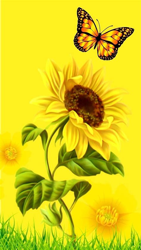 Fondo De Girasol Sunflower Wallpaper Sunflower Pictures Cute Flower