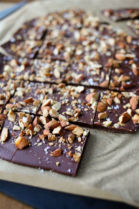 Super Salty Salted Almond Chocolate Bark Kath Eats