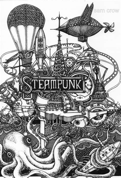 How To Draw Steampunk Steampunk Skull Drawing Skulls Tattoo Behance