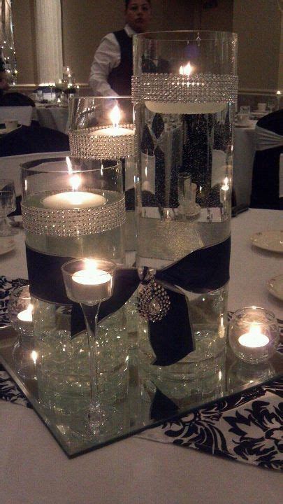 Black And Silver Table Decoration Ideas Wedding Centerpieces