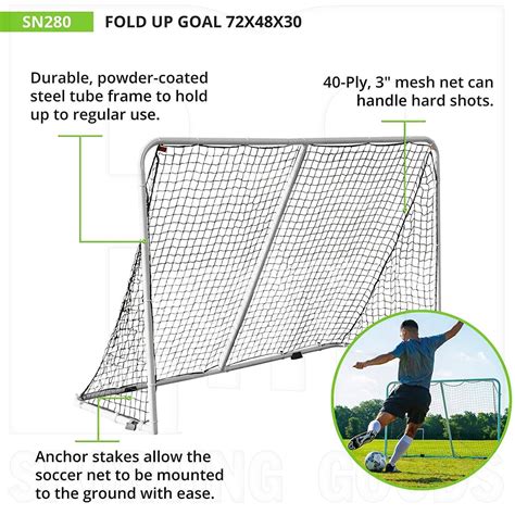 Champion Easy Fold Soccer Goal 6x4 Sn280 Soccer Goals Bbb