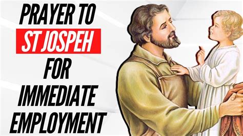 Prayer To St Joseph To Get A Job Immediately Prayer To St Joseph For