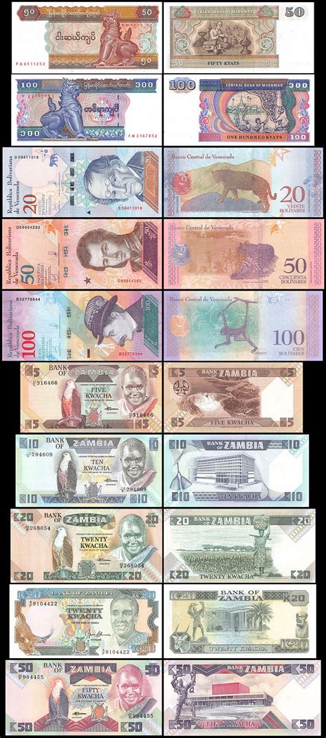 collections and lots paper money world world banknote set unc mix 44 countries 100 different coins