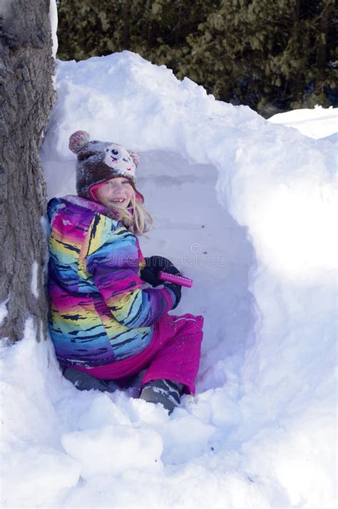Snow Cave Stock Image Image Of Winter Child Snow Digging 69787535